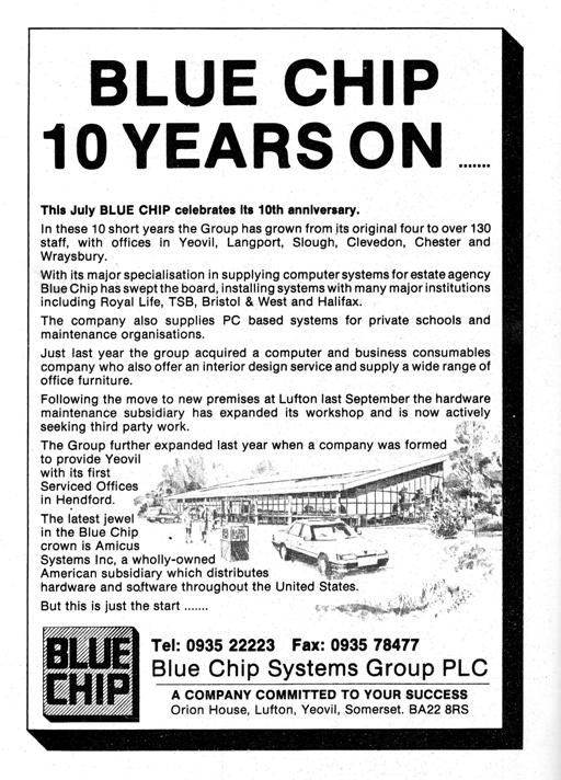 Back Cover.  Blue Chip 10 Years On ......